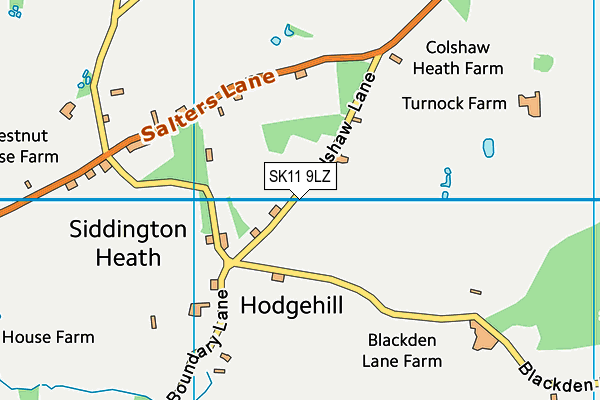 SK11 9LZ map - OS VectorMap District (Ordnance Survey)