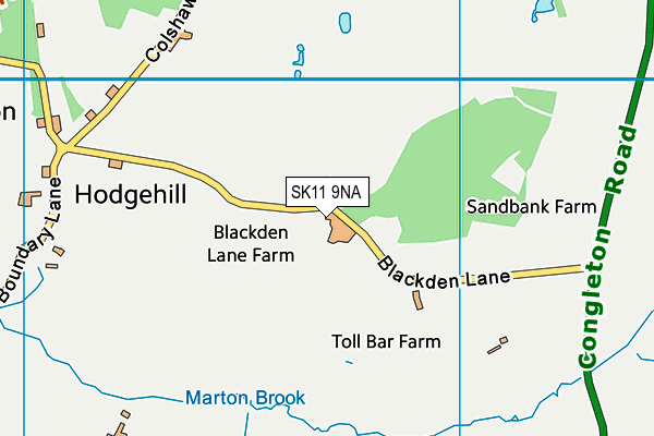 SK11 9NA map - OS VectorMap District (Ordnance Survey)