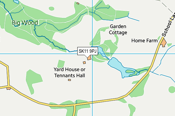SK11 9PJ map - OS VectorMap District (Ordnance Survey) SK11 9PJ map - OS VectorMap District (Ordnance Survey)