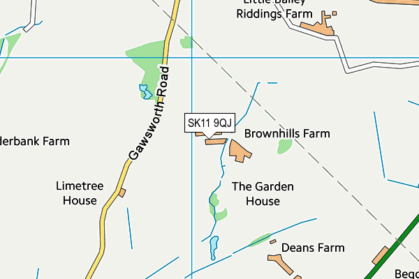 SK11 9QJ map - OS VectorMap District (Ordnance Survey)