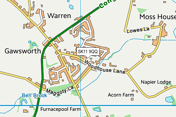 SK11 9QQ map - OS VectorMap District (Ordnance Survey) SK11 9QQ map - OS VectorMap District (Ordnance Survey)