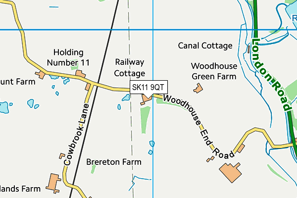 SK11 9QT map - OS VectorMap District (Ordnance Survey)