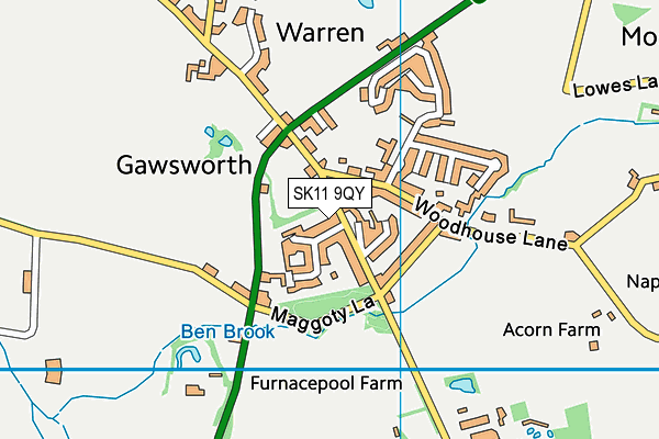 SK11 9QY map - OS VectorMap District (Ordnance Survey) SK11 9QY map - OS VectorMap District (Ordnance Survey)
