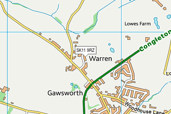 SK11 9RZ map - OS VectorMap District (Ordnance Survey) SK11 9RZ map - OS VectorMap District (Ordnance Survey)