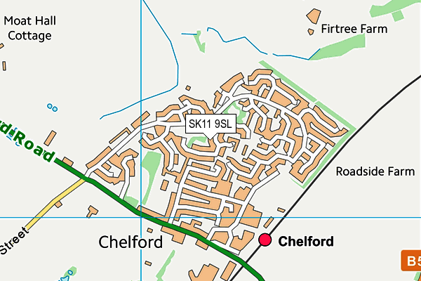 SK11 9SL map - OS VectorMap District (Ordnance Survey) SK11 9SL map - OS VectorMap District (Ordnance Survey)