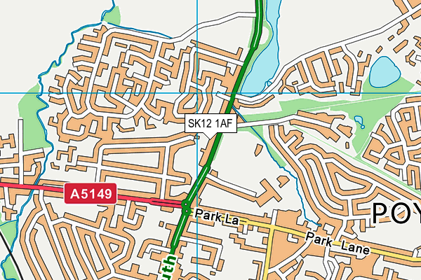 SK12 1AF map - OS VectorMap District (Ordnance Survey) SK12 1AF map - OS VectorMap District (Ordnance Survey)