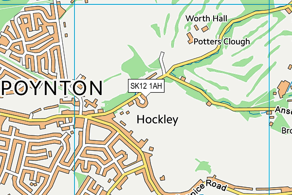 SK12 1AH map - OS VectorMap District (Ordnance Survey) SK12 1AH map - OS VectorMap District (Ordnance Survey)
