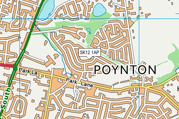 SK12 1AP map - OS VectorMap District (Ordnance Survey) SK12 1AP map - OS VectorMap District (Ordnance Survey)