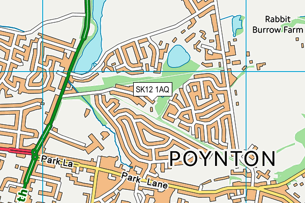 SK12 1AQ map - OS VectorMap District (Ordnance Survey)