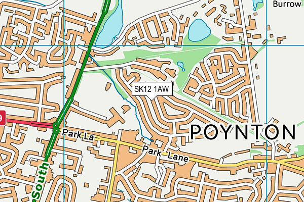 SK12 1AW map - OS VectorMap District (Ordnance Survey) SK12 1AW map - OS VectorMap District (Ordnance Survey)