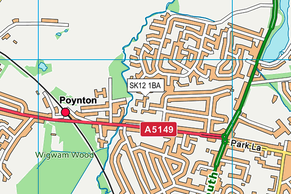 SK12 1BA map - OS VectorMap District (Ordnance Survey) SK12 1BA map - OS VectorMap District (Ordnance Survey)