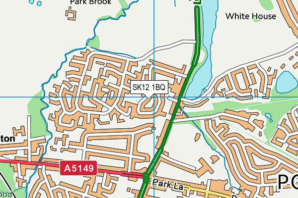 SK12 1BQ map - OS VectorMap District (Ordnance Survey)