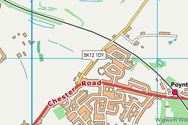 SK12 1DY map - OS VectorMap District (Ordnance Survey) SK12 1DY map - OS VectorMap District (Ordnance Survey)