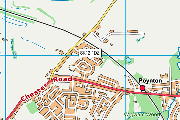 SK12 1DZ map - OS VectorMap District (Ordnance Survey) SK12 1DZ map - OS VectorMap District (Ordnance Survey)
