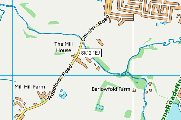 SK12 1EJ map - OS VectorMap District (Ordnance Survey)