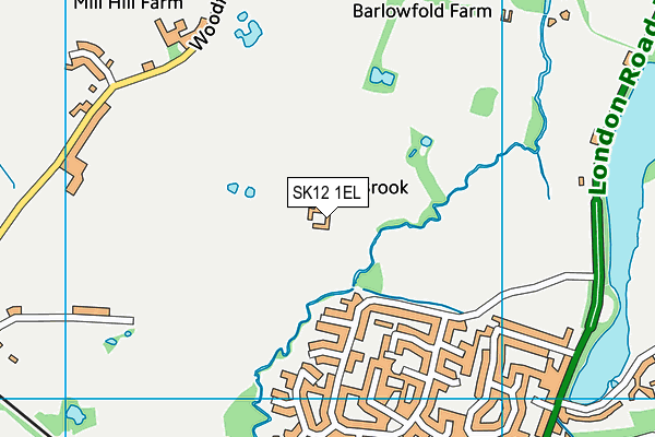 SK12 1EL map - OS VectorMap District (Ordnance Survey) SK12 1EL map - OS VectorMap District (Ordnance Survey)