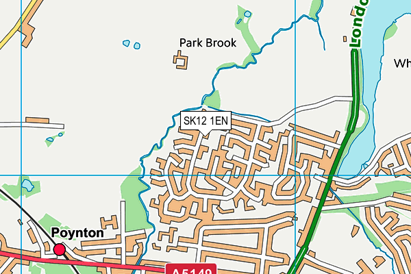 SK12 1EN map - OS VectorMap District (Ordnance Survey)