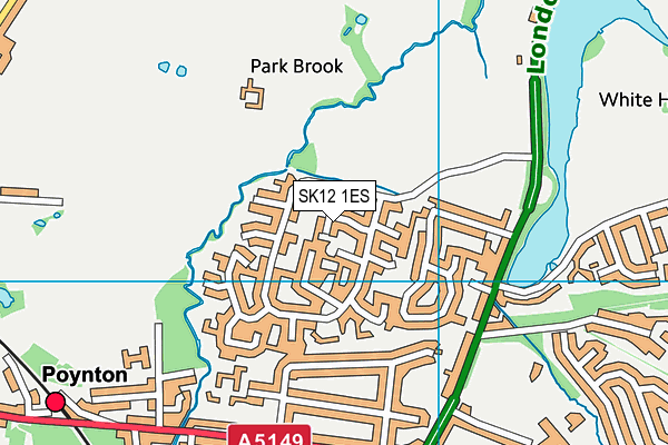 SK12 1ES map - OS VectorMap District (Ordnance Survey) SK12 1ES map - OS VectorMap District (Ordnance Survey)