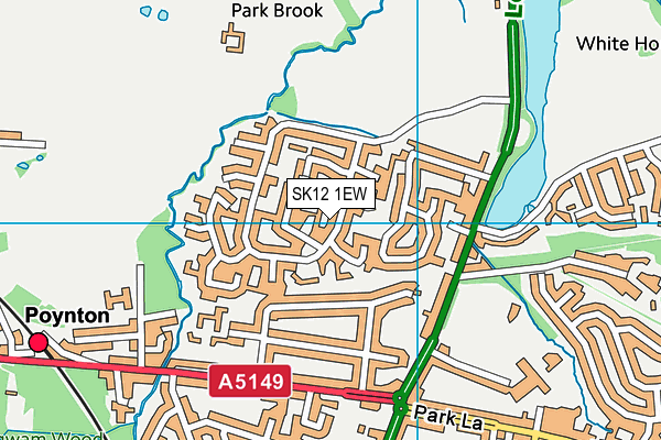 SK12 1EW map - OS VectorMap District (Ordnance Survey) SK12 1EW map - OS VectorMap District (Ordnance Survey)