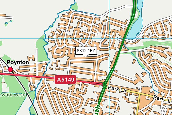 SK12 1EZ map - OS VectorMap District (Ordnance Survey) SK12 1EZ map - OS VectorMap District (Ordnance Survey)