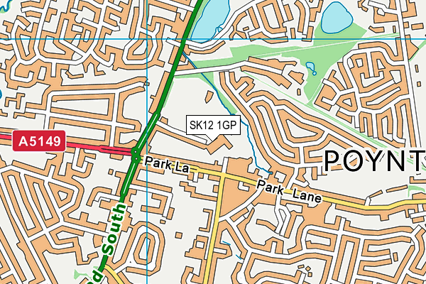 SK12 1GP map - OS VectorMap District (Ordnance Survey) SK12 1GP map - OS VectorMap District (Ordnance Survey)