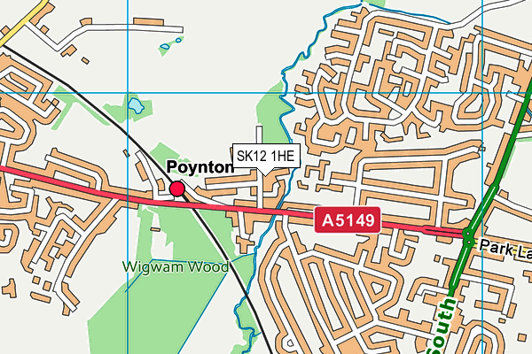 SK12 1HE map - OS VectorMap District (Ordnance Survey) SK12 1HE map - OS VectorMap District (Ordnance Survey)