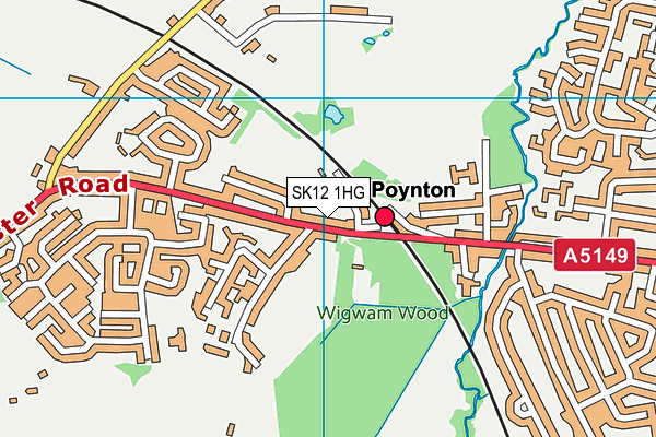 SK12 1HG map - OS VectorMap District (Ordnance Survey) SK12 1HG map - OS VectorMap District (Ordnance Survey)