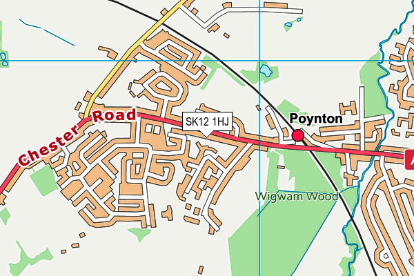 SK12 1HJ map - OS VectorMap District (Ordnance Survey)