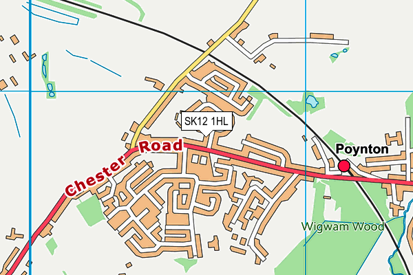 SK12 1HL map - OS VectorMap District (Ordnance Survey)