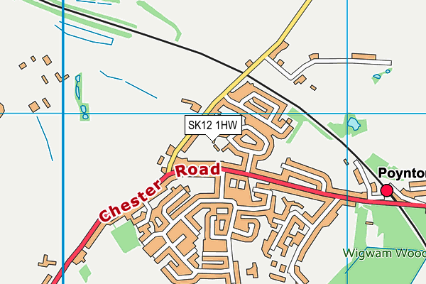 SK12 1HW map - OS VectorMap District (Ordnance Survey) SK12 1HW map - OS VectorMap District (Ordnance Survey)
