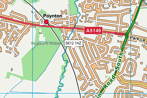 SK12 1HZ map - OS VectorMap District (Ordnance Survey) SK12 1HZ map - OS VectorMap District (Ordnance Survey)