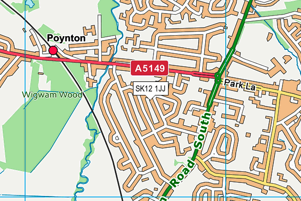SK12 1JJ map - OS VectorMap District (Ordnance Survey)