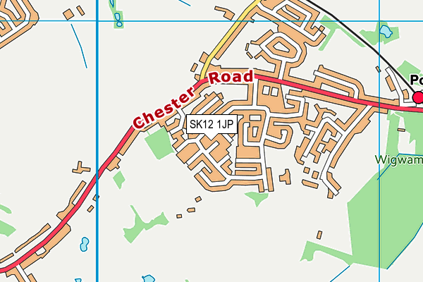 SK12 1JP map - OS VectorMap District (Ordnance Survey) SK12 1JP map - OS VectorMap District (Ordnance Survey)