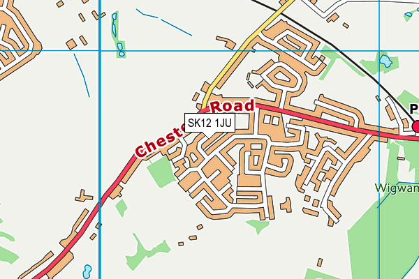 SK12 1JU map - OS VectorMap District (Ordnance Survey)
