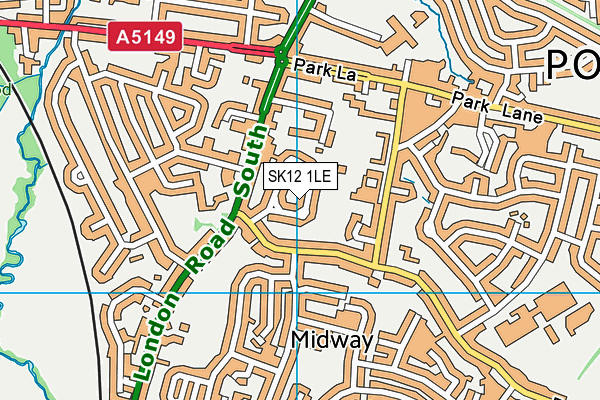 SK12 1LE map - OS VectorMap District (Ordnance Survey) SK12 1LE map - OS VectorMap District (Ordnance Survey)