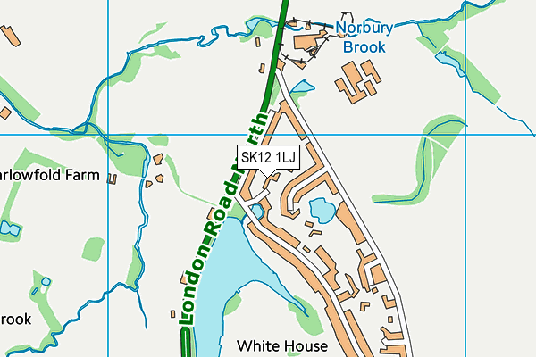 SK12 1LJ map - OS VectorMap District (Ordnance Survey) SK12 1LJ map - OS VectorMap District (Ordnance Survey)