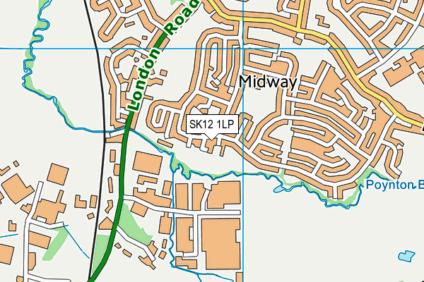 SK12 1LP map - OS VectorMap District (Ordnance Survey) SK12 1LP map - OS VectorMap District (Ordnance Survey)
