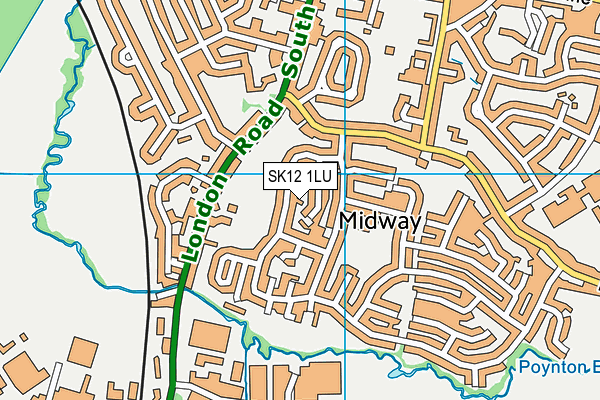 SK12 1LU map - OS VectorMap District (Ordnance Survey) SK12 1LU map - OS VectorMap District (Ordnance Survey)