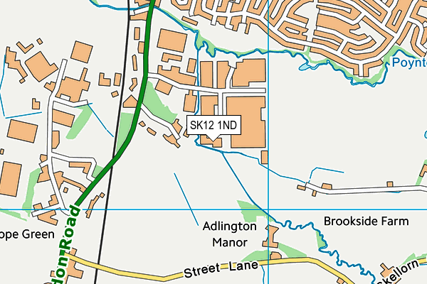 SK12 1ND map - OS VectorMap District (Ordnance Survey)