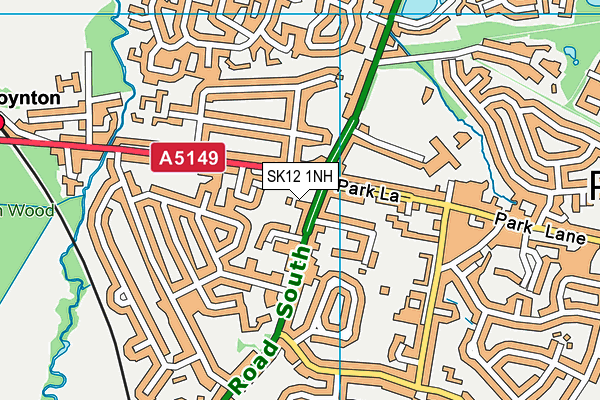 SK12 1NH map - OS VectorMap District (Ordnance Survey) SK12 1NH map - OS VectorMap District (Ordnance Survey)