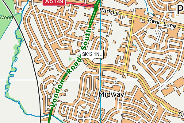 SK12 1NL map - OS VectorMap District (Ordnance Survey) SK12 1NL map - OS VectorMap District (Ordnance Survey)