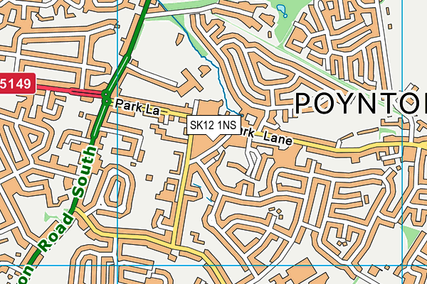 SK12 1NS map - OS VectorMap District (Ordnance Survey)