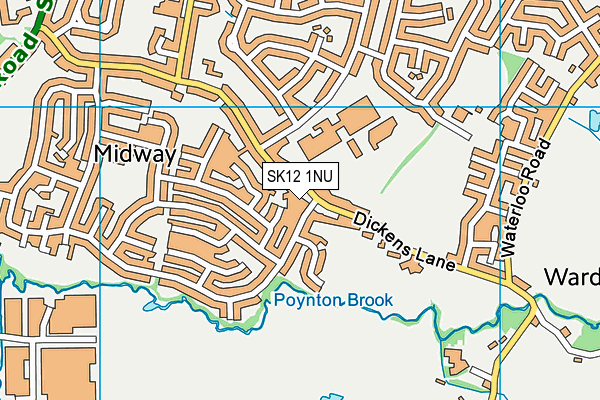 SK12 1NU map - OS VectorMap District (Ordnance Survey) SK12 1NU map - OS VectorMap District (Ordnance Survey)