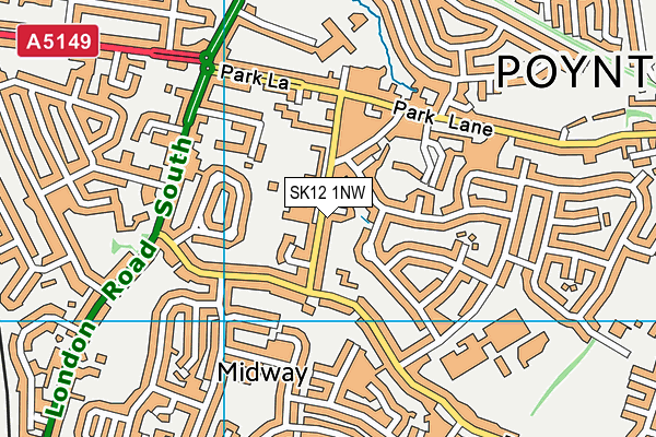 SK12 1NW map - OS VectorMap District (Ordnance Survey) SK12 1NW map - OS VectorMap District (Ordnance Survey)