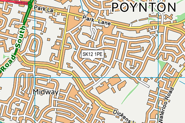 SK12 1PE map - OS VectorMap District (Ordnance Survey) SK12 1PE map - OS VectorMap District (Ordnance Survey)