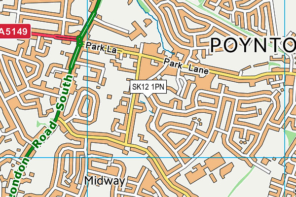 SK12 1PN map - OS VectorMap District (Ordnance Survey) SK12 1PN map - OS VectorMap District (Ordnance Survey)