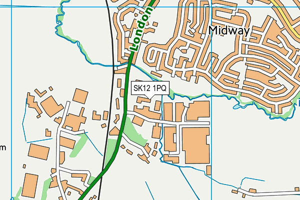 SK12 1PQ map - OS VectorMap District (Ordnance Survey) SK12 1PQ map - OS VectorMap District (Ordnance Survey)