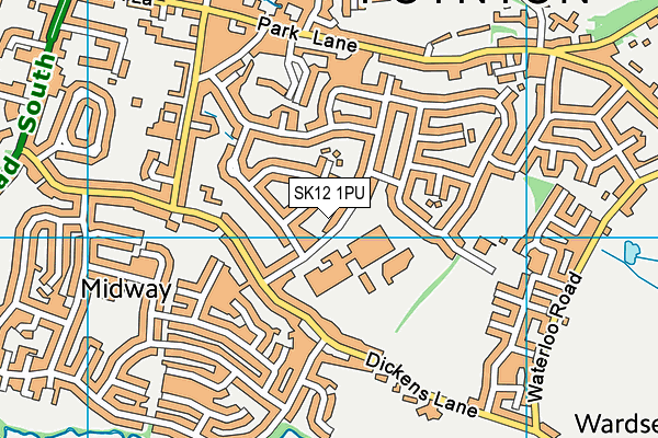 SK12 1PU map - OS VectorMap District (Ordnance Survey) SK12 1PU map - OS VectorMap District (Ordnance Survey)