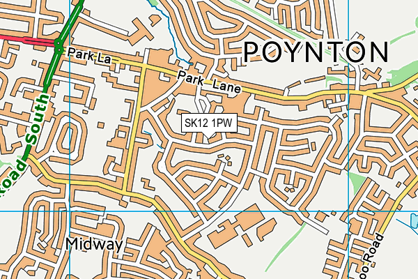 SK12 1PW map - OS VectorMap District (Ordnance Survey) SK12 1PW map - OS VectorMap District (Ordnance Survey)