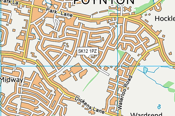 SK12 1PZ map - OS VectorMap District (Ordnance Survey) SK12 1PZ map - OS VectorMap District (Ordnance Survey)